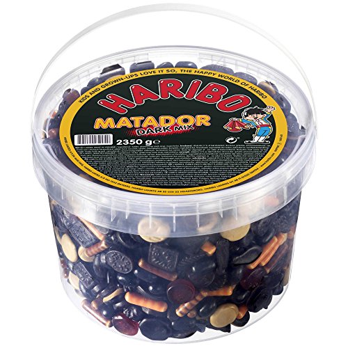 HARIBO Matador DARK Mix - licorice gummy mix -2350g -XXL TUB -
