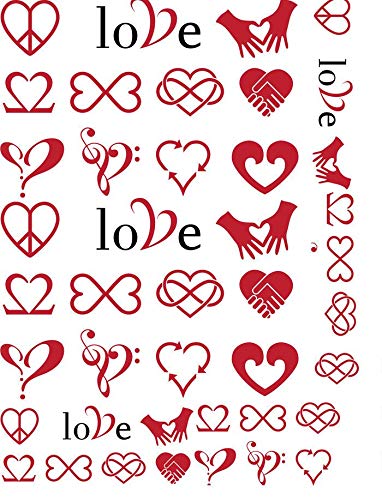 Valentine Day Hearts Love - 12332 - Choose Ceramic or Glass Decal - Choose from 3 Different Sizes