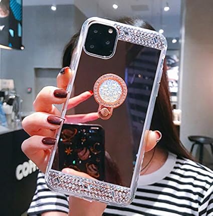 Amazon Co Jp Iphone 11 Pro ケース リング付き ゴージャス キャラクター Iphone11 Pro ケース 耐衝撃 滑り防止 人気 アイフォン11 Pro カバー 5 8インチ対応 ミラー 鏡 キラキラ 薄型 軽量 レディース ローズゴールド Rks3c 家電 カメラ