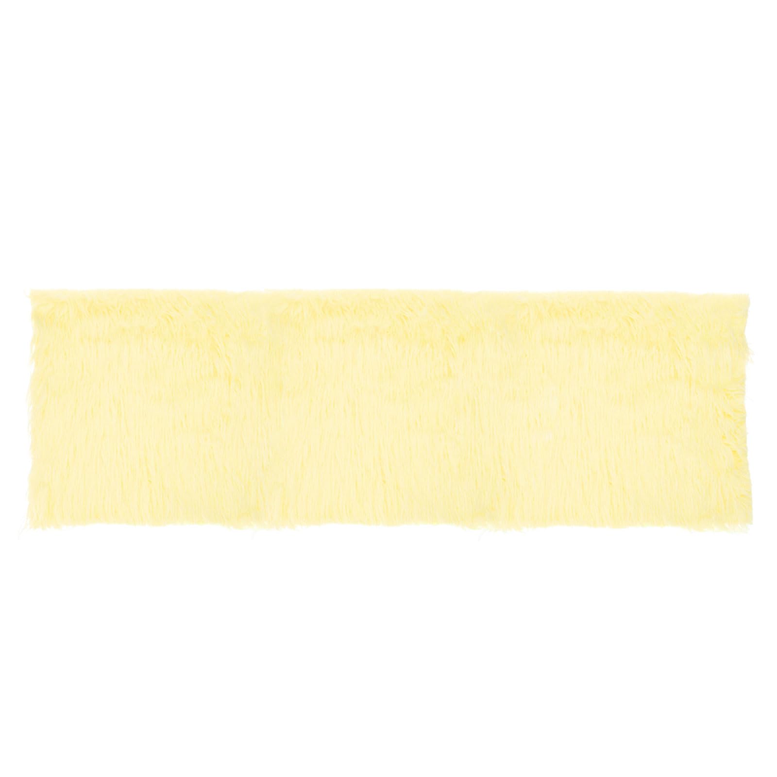 DMiotech 18"x63" Yellow Faux Fur Fabric for Crafts, Fluffy Faux Fur for DIY Projects, Gnomes, Animal Costumes, Cushions