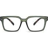 FONHCOO Reading Glasses for Women Men- Blue Light Reading Glasses with Spring Hinge, Anti Glare/Eyestrain Computer Readers