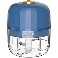 KALUSI Wireless Mini Food Processor, Electric Garlic Chopper for Onion Vegetables Meats (1 Cup/250ml)