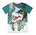 Coralup Boys Lifelike Print Dinosaur/Cobra/Monster T-Shirts Tops 3Y-10Y