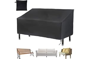 Vickay Patio Bench Seat Cover 4-Seater , Heavy Duty Waterproof Outdoor Sofa Cover, Lawn Patio Furniture Covers (4-Seater, 75" L x 26" W x 35" H)