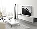FITUEYES Universal Swivel TV Stand for 27-55 inch LCD LED TVs Height Adjustable TV Base with Tempered Glass Security Wire VESA 400x400mm TT103702GB