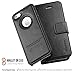 Amovo Case for iPhone SE [2 in 1], iPhone SE Wallet Case [Detachable Wallet Folio] [Premium Vegan Leather] iPhone SE 5 5S Leather Case with Wrist Strap Gift Box Package (Black)