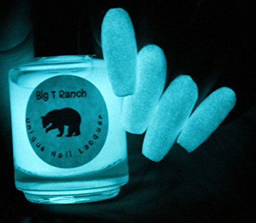 Glow-in-the-Dark Nail Polish Top Coat - FREE SHIPPING - Aqua - JUPITER - Nail Polish/Lacquer - Regular Full Sized Bottle (15 ml size) - Thumbnail 2