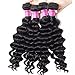 Star Show Loose Deep Wave Bundles Malaysian Virgin Hair Wet and Wavy Human Hair Weave Loose Curly Hair 4 Bundles (10 12 14 16 inch)