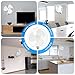 Simple Deluxe Household Quiet 16-Inch Digital Wall Mount Oscillating Exhaust Fan with Remote and Built-in Timer, 1 pack, white