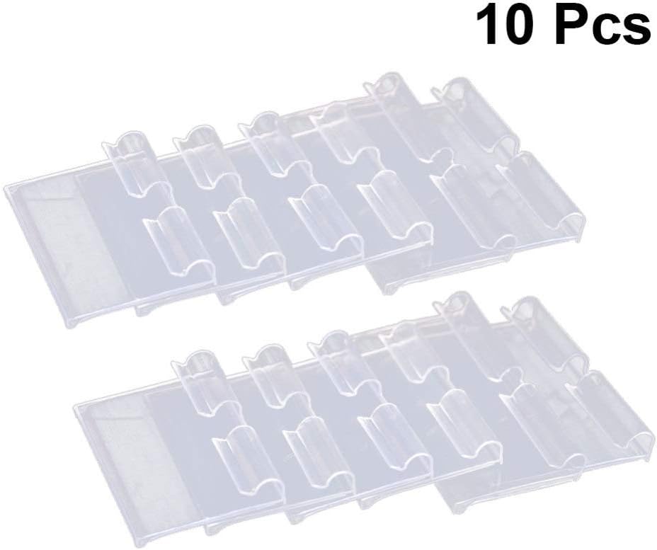 NUOBESTY 30pcs Price Tag Holders Clear Label Display Stands for Counter Supermarket Merchandise Retail, White, 6*4.2cm - Image 4