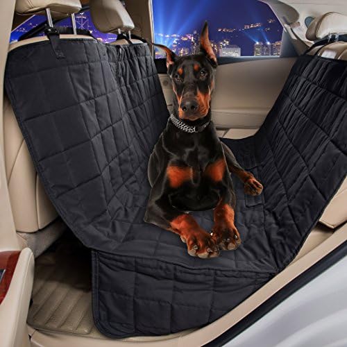 Dog Car Seat Covers Waterproof Soft Padded Pet Hammock Seat Covers for Dogs by VIEWPETS(HAMMOCK, Micro Fiber 60" L x 56" W BLACK)