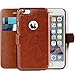 iPhone SE/5s | Flip Wallet Case | Bonus HD Screen Protector | RFID Card Protection | Splash Proof Faux Leather | Vintage Brown | (4 Inch) | Ultra Slim & Light