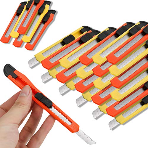 DIYSELF 24 Pack Box Cutters Bulk (9mm Wide Blade Cutter) Utility Knife