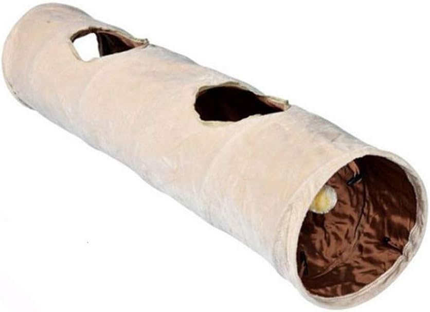 Primst Collapsible Cat Tunnel,Durable Suede Pet Toys Play Tunnel with Ball and Hole,for Cats,Rabbits,Kittens,Puppy and Small Pets