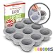 KIDDO FEEDO Multipurpose Tray for Freezing Baby Food, Herbs and Ice Cubes. Also a Baking Mold for Egg Bites, Muffins and Frittatas - Free E-Book by Author/Dietitian - Gray