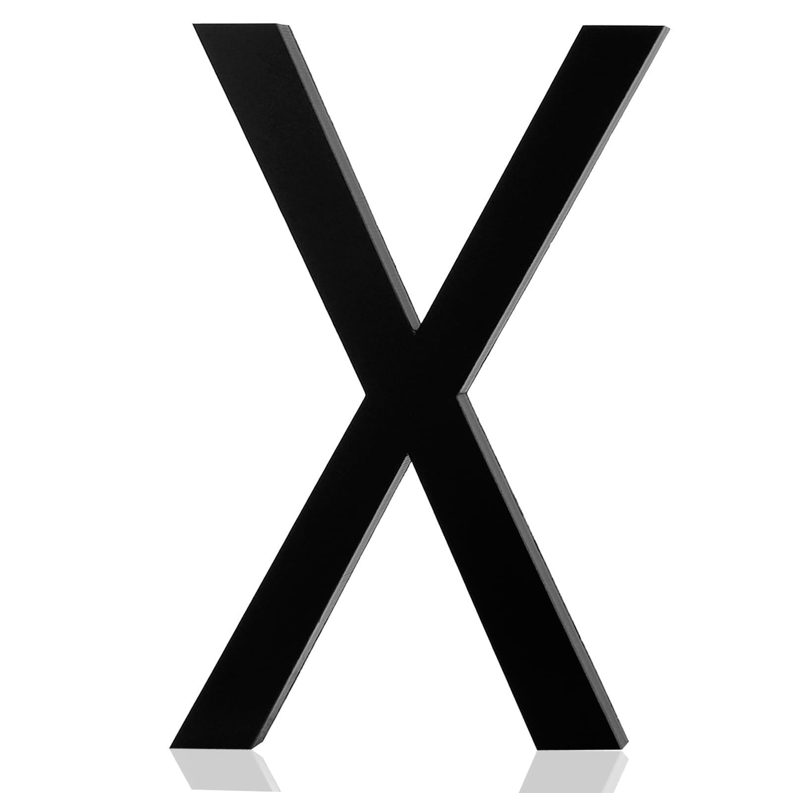 4 Inch Acrylic Frosted Matte Black Letter