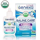 Genexa Saline Care for Infants | Certified Organic & Non-GMO Saline Spray/Drops for Infants | Free of Parabens & Chemicals | 1 FL OZ (30mL)