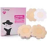 Sarnxgr 60 Pcs Disposable Nipple Covers,Nipple Covers for Women,Upgrade ultra-thin invisible nipple patches and breast pads,Pasties, Petals Nipple Covers