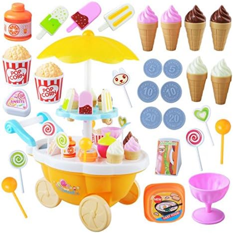 Ice Cream Candy Car Trolley Toy Yellow