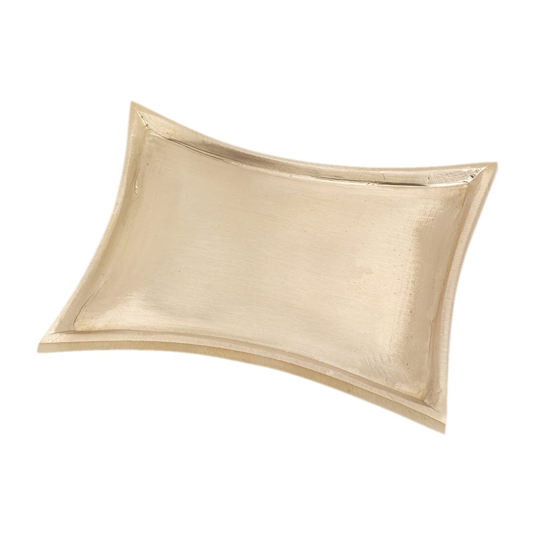 NKlaus Candle Plate Conkav 11x7cm in brass gold matt Deco Plate Candle Holder modern 10542