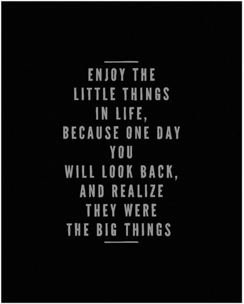 Wandaufkleber Gold Geniesse Die Kleinen Dinge Im Leben Denn Eines Tages Wirst Du Zuruckblicken Amazon De Baumarkt