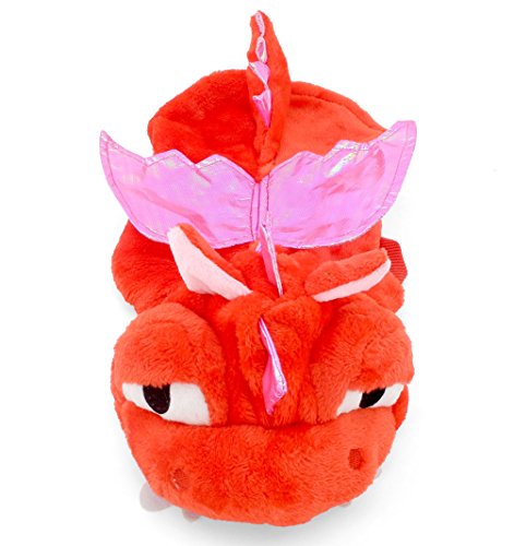 SMALLLEE_LUCKY_STORE Pet Dog Cat Flying Dragon Dinosaur Costume Velvet Coat,for Small Dog under 20 pounds