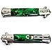 Royal Imperial High Quality Metal Switchblade Pocket Folding Flick Hair Comb For Beard, Mustache, Head GREEN MIST Handle ~ INCLUDES Beard Fact Wallet Book ~ Nicer Than Butterfly Knife Trainer