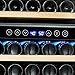 Kalamera 157 Bottle Freestanding Wine Refrigerator: Stainless Steel, triple-layered Tempered Glass Door, Electronic One-Touch Control with LED Display