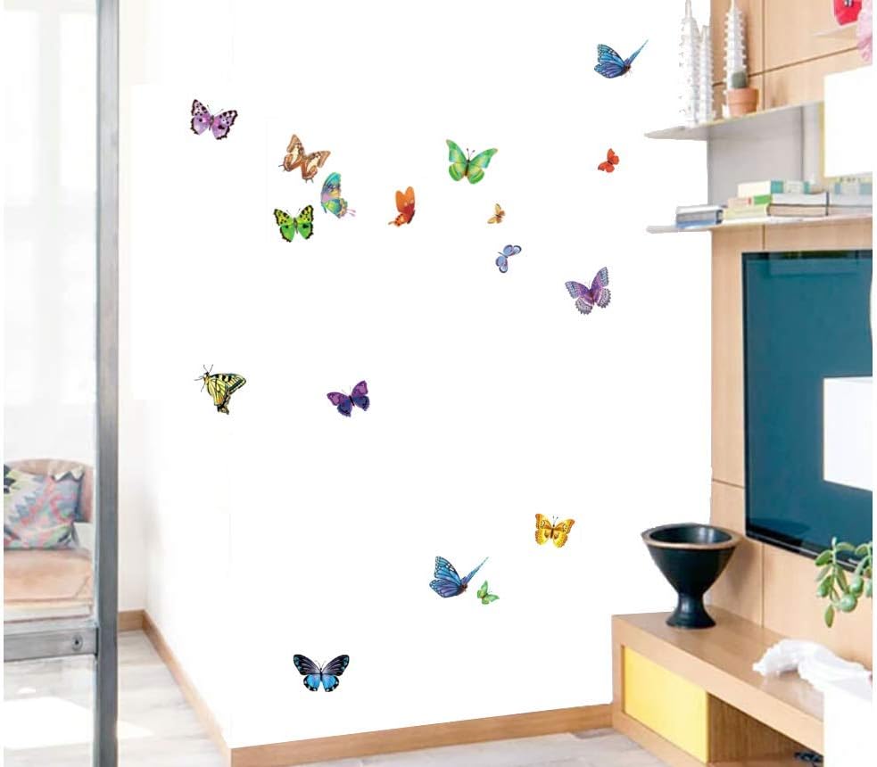 17 Butterflies Colorful Butterfly Wall Decals Kids Room Mini Wall Decorations Art Sticker Nursery 3d Diy Pvc Decal Removable Creative Wall Stickers Toys Games Wall Decor Pogrebnoneven Rs