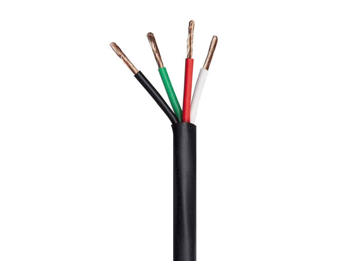 Monoprice Speaker Wire/Cable - 100 Feet - 14 AWG 4 Conductor CMP-Rated | UL Plenum Rated, 100 Percent Pure Bare Copper With Color Coded Conductors - Nimbus Series