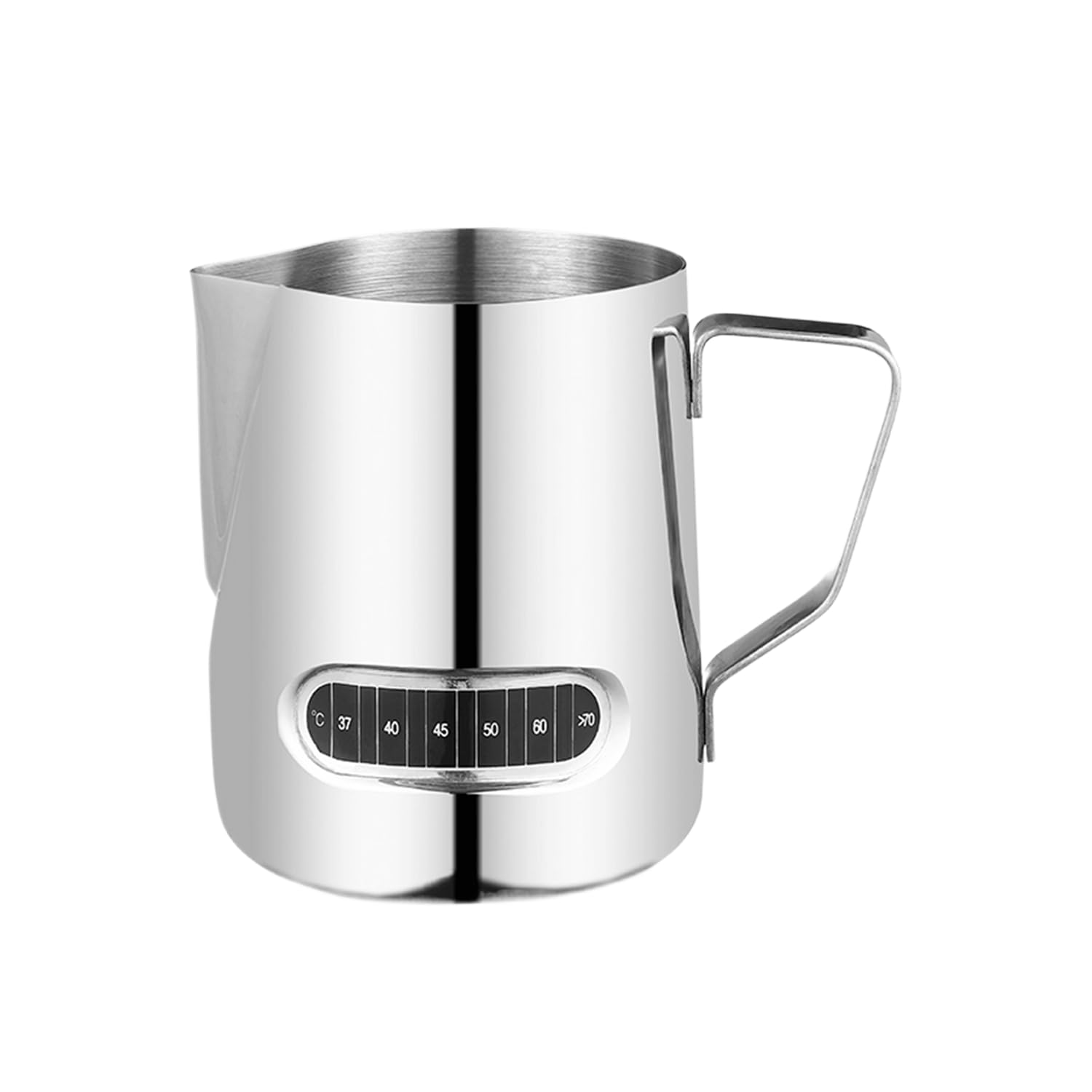 CYNOSURETECH 1 Piece of Latte Art Cup, Stainless Steel Latte Art Cup, Latte Art Cup with Temperature Display, Large Capacity Latte Art Cup, 201 Stainless Steel Latte Art Cup, Coffee Latte Art Cup