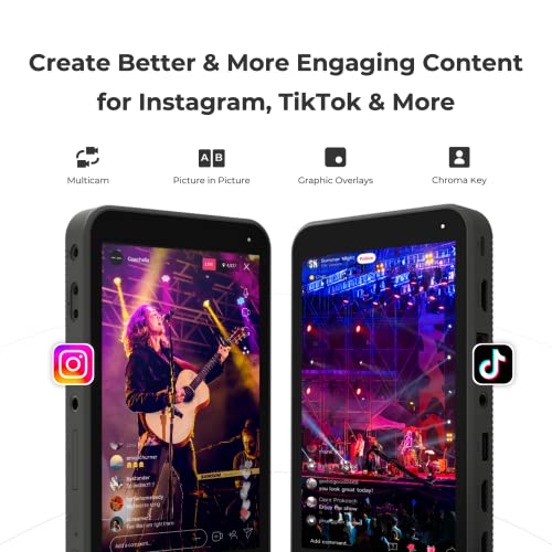 YoloLiv Instream, Vertical Live Video Streaming Equipment Switcher, Encoder, Recorder, Monitor for Instagram, Tiktok