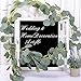 Eucalyptus Garland,LYLYFAN Artificial Silk Eucalyptus Leaves Vine Wedding Backdrop Arch Wall Decor