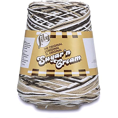 Lily Sugar N Cream Cones Chocolate Ombre Yarn - 1 Pack of 14oz/400g - Cotton - #4 Medium - 706 Yards - Knitting/Crochet