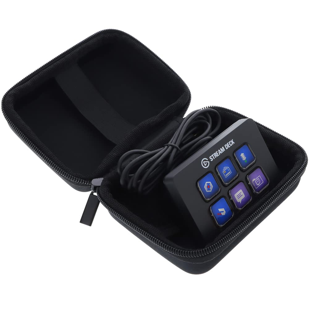 foto-kontor Bag Compatible with Elgato Stream Deck Mini Protective Cover Carry Case - Safe Protection for on The go - Black