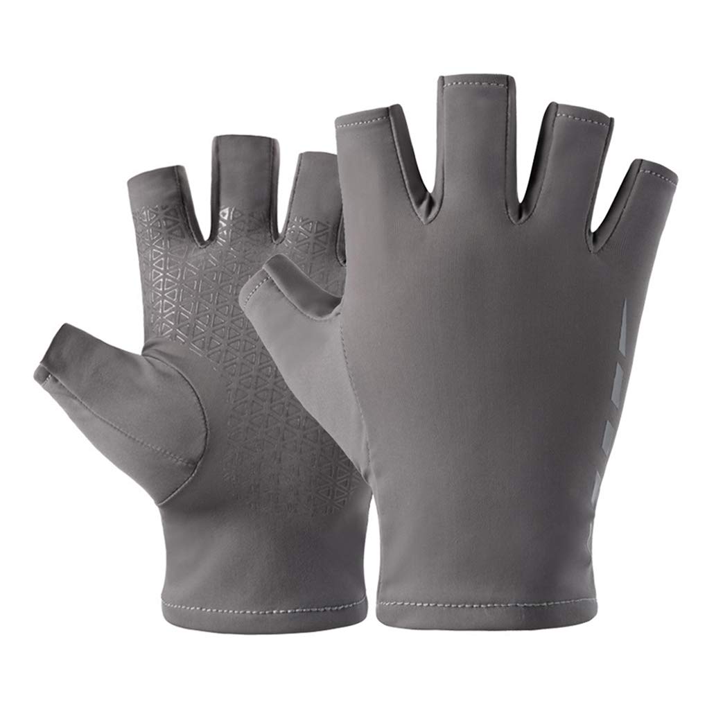 Cycling Gloves Anti-UV Sun Protection Cooling Thin Half Finger Bicycle Biking Gloves Fingerless Driving Gloves Shockproof Cycling Breathable Anti-Slip Stretchy Mountain Fitness Gloves for Men Women