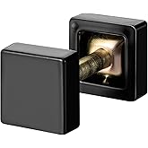 Otoolling Square Door Hole Cover Plate, Black Filler for 1" Holes | Deadbolt Filler for Interior Doors, Fits Thickness 1-3/8" to 2-1/4", Metal Plate Construction, Conceals Old Lock Drill Marks