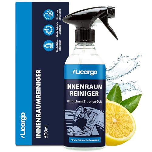 LICARGO Innenraumreiniger Auto 500 ml - Neuwagen-Frische in Minuten - Kraftvoll & schonend - Cockpitpflege Auto für Kunststoff, Leder & Armaturen - Polsterreiniger & Cockpitspray für den Innenraum thumbnail 1