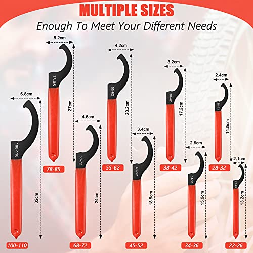9 Pieces Spanner Wrench Set Adjustable Shock Coilover Wrench Spanners