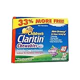 Children's Claritin 5mg Chewables Grape Flavor 40 Count