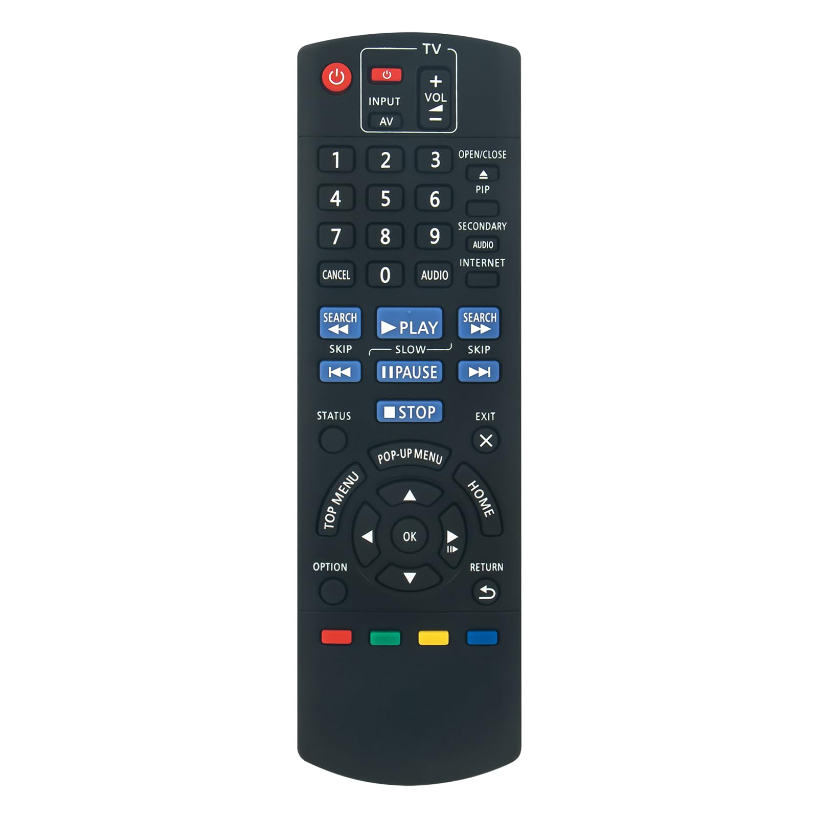 VINABTY New N2QAYB000956 Replacement Remote Control fit for Panasonic Blu-ray Disc Player N2QAYB000956 DMP-BD-813 DMP-BD81 DMP-BDT160 DMP-BDT161 DMP-BDT260 DMPBD-813 Remote Controller