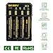 Fast 18650 Battery Charger, Intelligent USB Charger with Temperature Adjustment Function for 3.7V Rechargeable Battery Li-Ion IMR 26650 20700 21700 14500 18350 18500