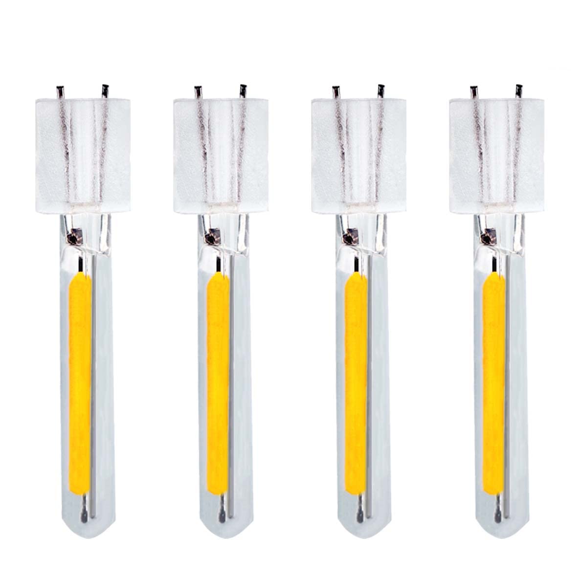 Kawaya 4 Pcs LED Edison Bulb Filament, 1W Bulb Replacement Spare Plug in 2700K Warm White for Outdoor String Lights, S14, ST38, G40