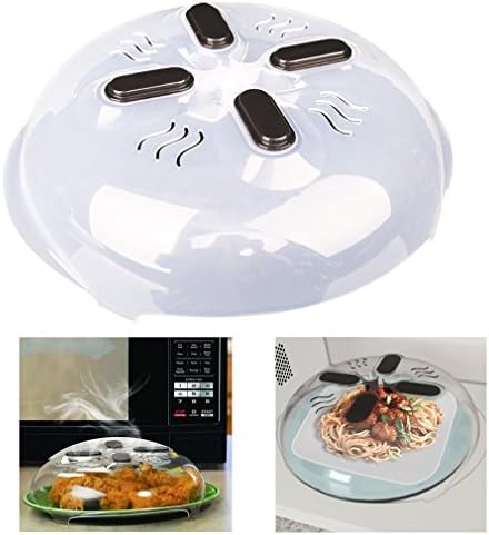 Hover Cover Magnetic Microwave Splatter Guard Lid With Steam Vent