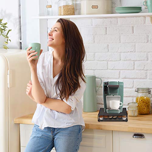 Relaxdays Kapselhalter für 36 Dolce Gusto Kaffeekapseln, rutschfeste Kapselschublade, Metall, HBT: 8x33,5x32 cm, schwarz… – Bild 7