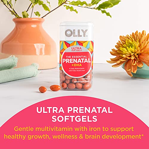 OLLY Ultra Strength Prenatal Multivitamin Softgels, Supports Healthy