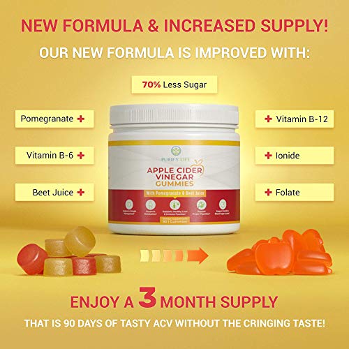 Apple Cider Vinegar Gummies Unfiltered ACV (3 Month Supply) Gut Health