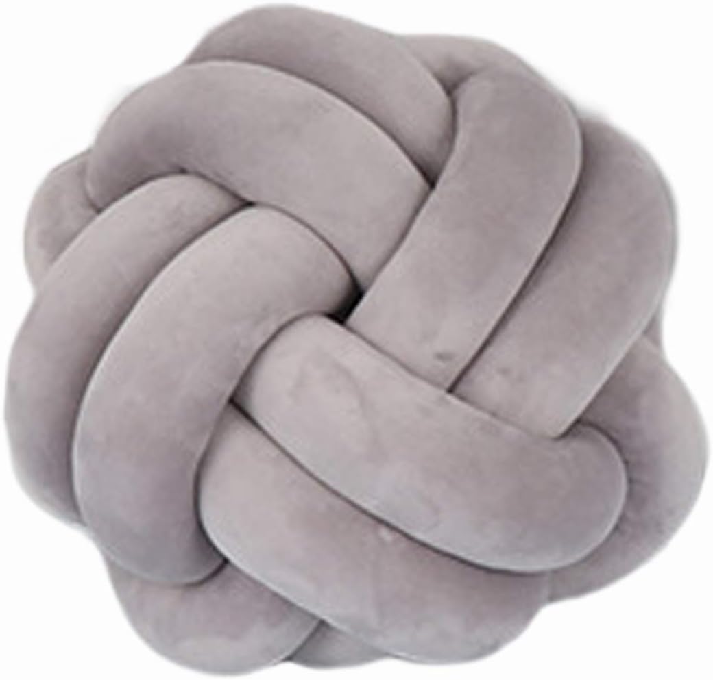 Cyprinus Carpio Transformational Knot Pillow Ball,Floor Cushion Household Throw Pillow Decoration (Light Grey)
