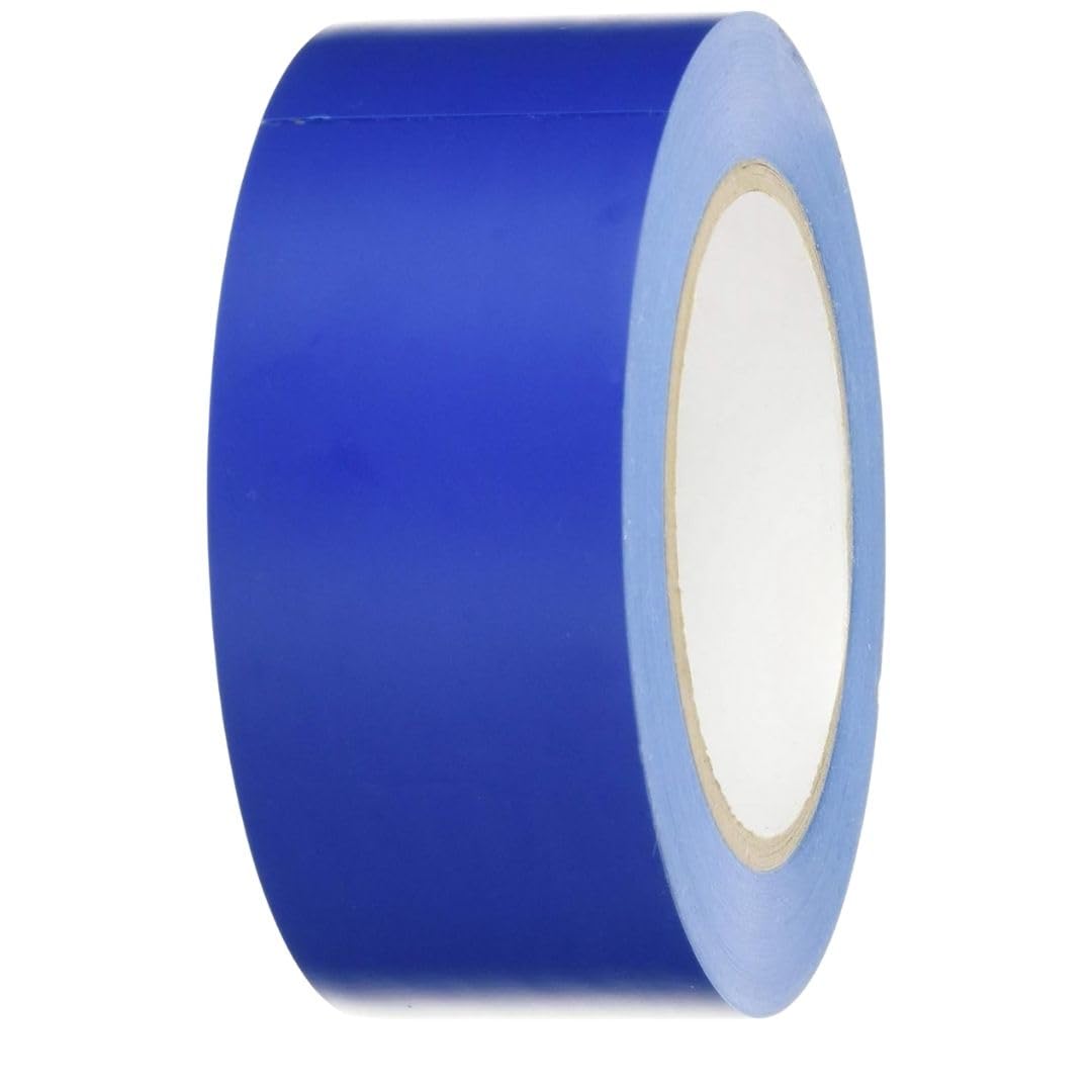 BONUS Eurotech 1BL23.44.0050/033A# Floor Marking PVC Tape, Rubber Based Adhesive, Width 50 mm, Length 33 m, Thickness 0.17 mm, Blue