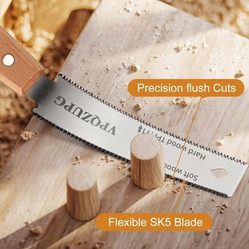 6 Inch Japanese Pull Saw,Hand Saw Woodworking Tools,Wood Handle, Sharp & Lightweight photo 9